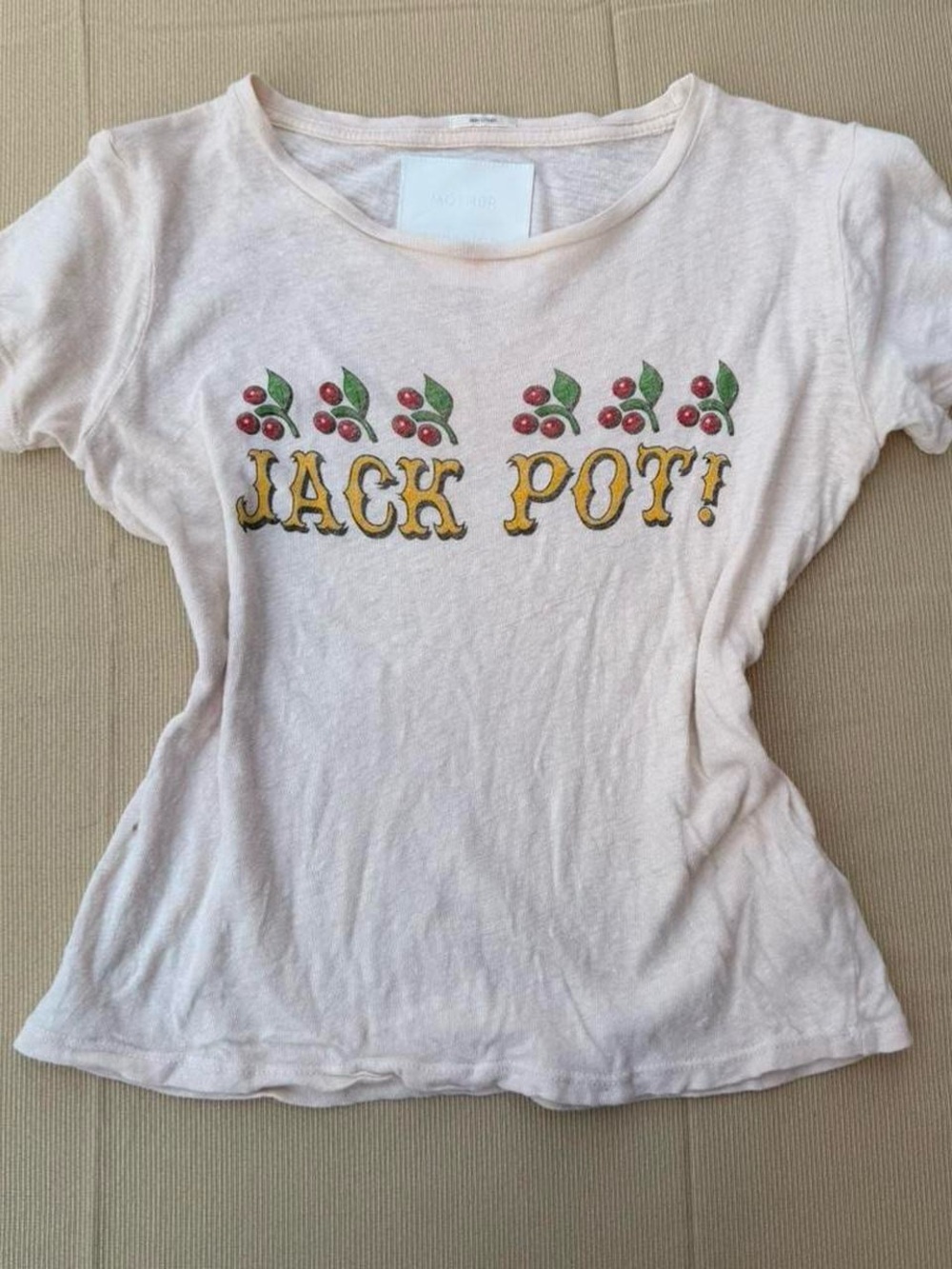 Jack Pot! Girls' Short Sleeve Graphic Tee - Light Pink
